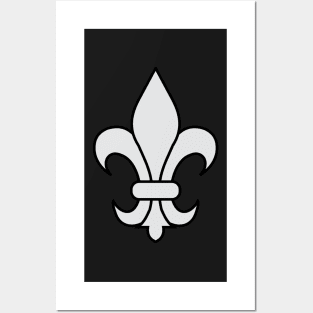 fleur de lis (silver) Posters and Art